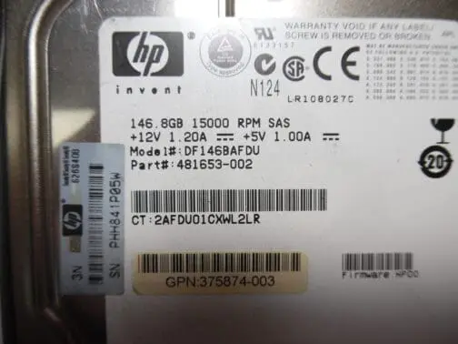 146GB 15K 3.5" SAS Hard Drive MBA3147RC HP PN 481653-002 376595-001 - Image 2