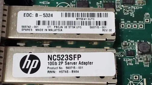 HP NC523SFP 593715-001 10Gb PCIe Server Adapter FH Bracket No SFP - Image 4