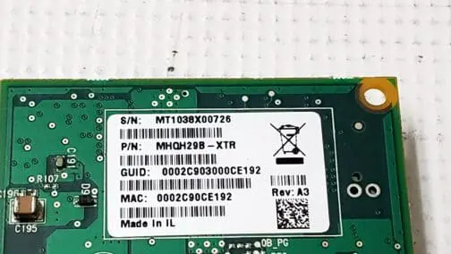 MELLANOX CONNECTX-2 IB 4X QD MHQH29B-XTR HCA No Bracket - Image 3