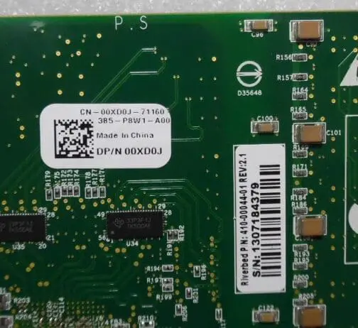 Dell/Riverbed 0XD0J 410-00044-01 REV 2.1A TX Copper Gig-Ethernet Bypass Card - Image 2