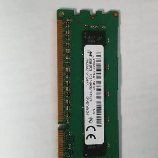 8GB Micron HP 712288-581 PC3-14900E DDR3 2Rx8 Unbuffered ECC Server Memory RAM