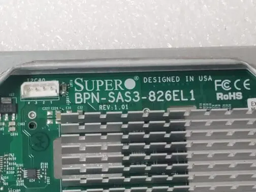 Supermicro SAS/SATA 12 Bay BPN-SAS3-826EL1 12Gbps Backplane - Image 2