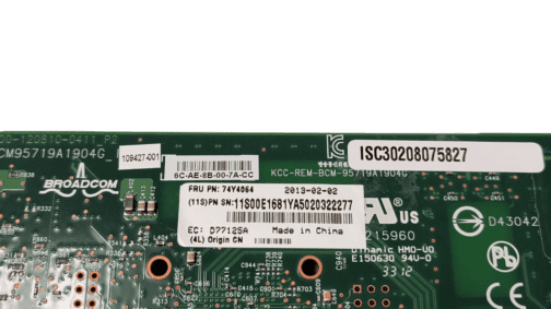 IBM BCM95719A1904G PCIe2 4-Port 1Gb Network Adapter 74Y4064 Full Height - Image 4