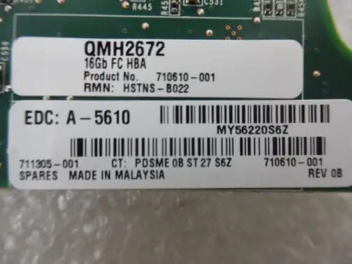 HP 710610-001 711305-001 QMH2672 16GB Fibre Channel Host Bus Adapter - Image 2