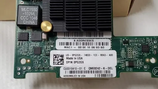 Dell QLogic QME8242-K-DEL Dual Port 10Gb Mezzanine Network Card PG2G9 / 9Y65N - Image 3