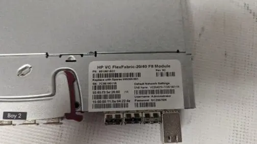 HP VC FlexFabric-20/40 F8 Module 691367-B21 699350-001 No SFPs - Image 2