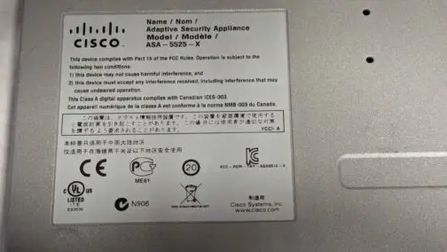 Cisco ASA 5525-X ASA5525 8-Port Firewall Adaptive Security Appliance - Image 3