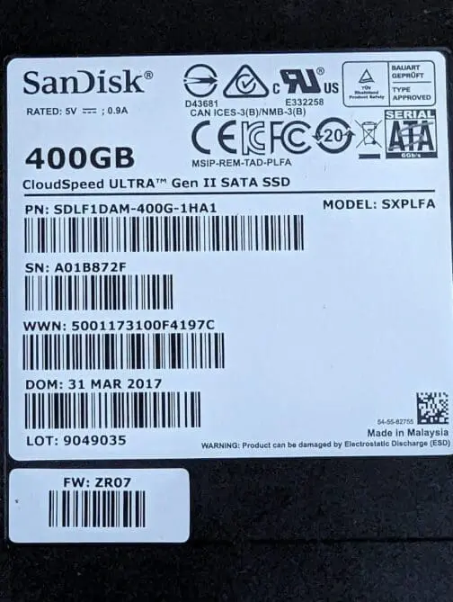 SanDisk 400GB CloudSpeedUltra Gen II SATA SSD SXPLFA - Image 2