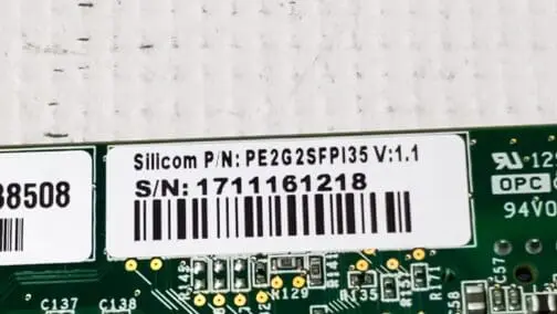 Dell / Silicom PE2G2SFPI35 Dual Port 10Gb Network Adapter 002V2 FH No SFPs - Image 3