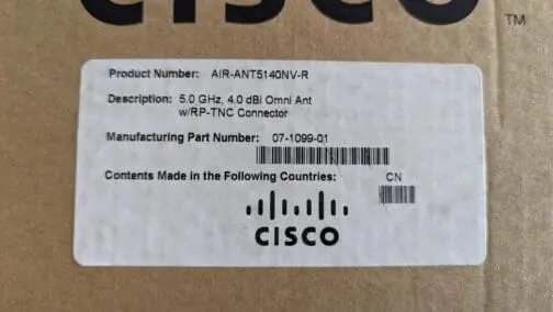 NEW Cisco Aironet Omnidirectional Antenna Kit AIR-ANT5140NV-R 5.0 GHz 4.0dBi - Image 2