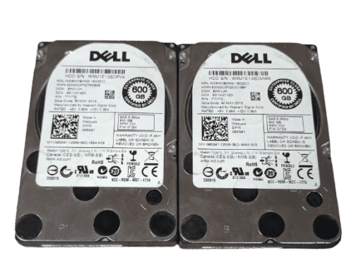 LOT OF 2 Dell 96G91 600GB 10K 2.5" SAS 6Gbps Enterprise Hard Drive WD6001BKHG