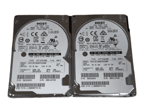 LOT OF 2 HGST 600GB 10K 2.5" SAS 12Gb/s Enterprise HDD HUC101860CSS200 Open Box