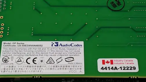 AudioCodes 4414A-1229 SmartWORKS PCM32 Passive/Terminate Card 5SEDXNAN46052 - Image 4