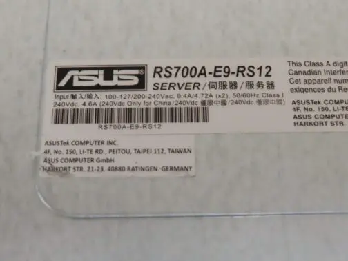 Asus RS700A-E9-RS12 1U Server 2x Epyc 7502 2.5ghz 512GB 2x 1.6TB NVME 2x 800W - Image 3