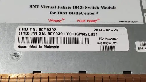 IBM BladeCenter BNT Fabric 10Gb Switch Module 90Y9392 - Image 3