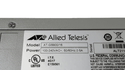 Allied Telesis AT-GS900/16 16 Port  Network Management Switch 100-563-659 - Image 4