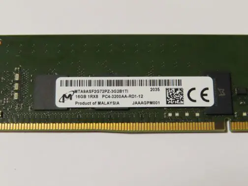 Micron 16GB 1Rx8 PC4-3200AA DDR4 ECC REG RDIMM RAM Memory MTA9ASF2G72PZ-3G2B1 - Image 2