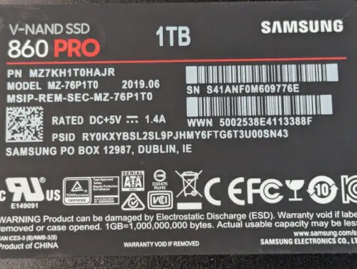 Samsung V-NAND 860 Pro 1TB MZ7KH1T0HAJR 2.5" SATA 6Gb/s Solid State Drive - Image 2