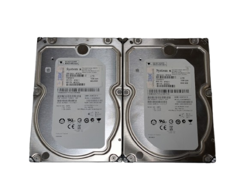 LOT OF 2 IBM 4TB 49Y6211 SAS 3.5" 6gb/s Server HDD ST4000NM0023 9ZM270-039