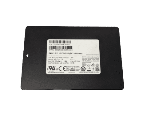 Samsung 1.92TB SSD 2.5" SATA 6Gbps MZ-7LH1T90 PM883 MZ7LH1T9HMLT-00005