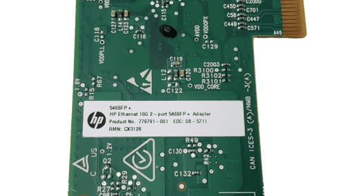 HP 546SFP+ Dual Port 10GB Network Card 779791-001 790314-001 FH Bracket w/ SFPs - Image 4