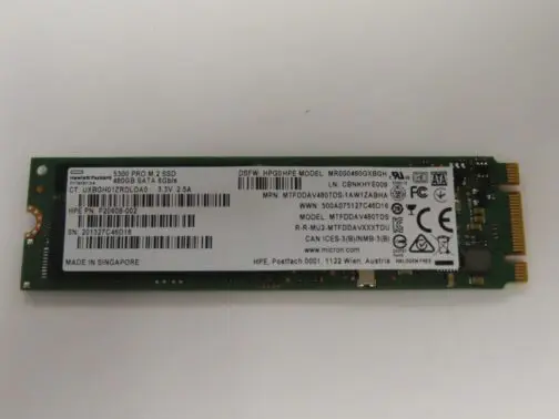 HPE P20608-002 / Micron 5300 Pro M.2 SSD 480gb SATA 6Gb/s MTFDDAV480TDS