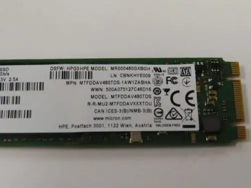 HPE P20608-002 / Micron 5300 Pro M.2 SSD 480gb SATA 6Gb/s MTFDDAV480TDS - Image 2