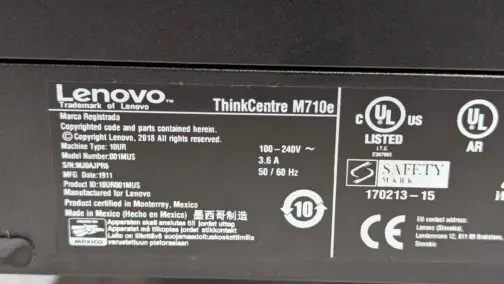 Lenovo ThinkCentre M710e SFF Intel Core i5-7500 3.40GHz 8GB RAM 256GB SSD W10PRO - Image 3