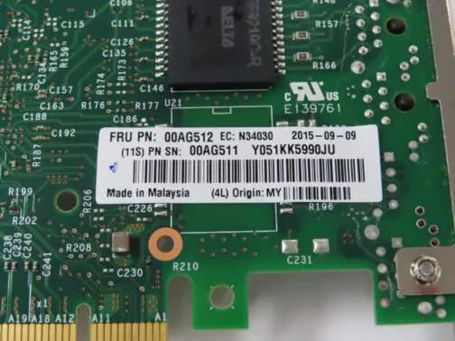 Lenovo / Intel I350-T2 Dual Port 1Gb Network Adapter 00AG512 FH Bracket - Image 3