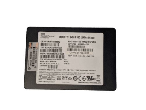 HP 240GB SM863 2.5" SATA 6Gb/s Solid State Drive MZ-7KM2400