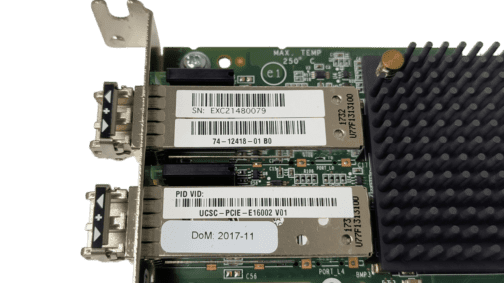 Cisco LPE16002 Dual Port 16Gb Network Adapter 74-12418-01 HH Bracket w/ SFPs - Image 4