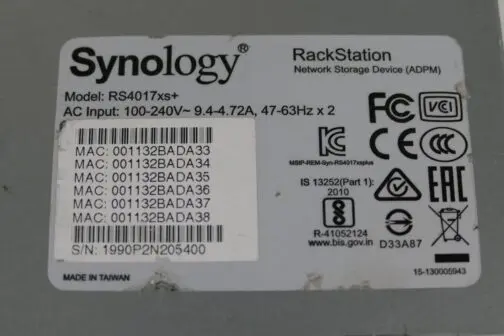 SYNOLOGY RS4017XS+ 16-Bay NAS Enclosure - Unit Only - Tested - Image 3