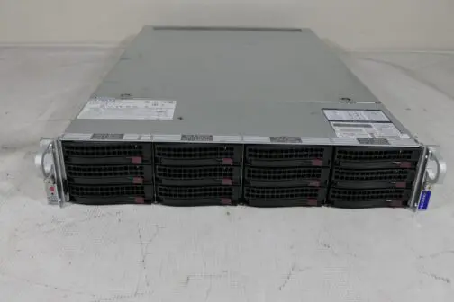 Supermicro 2U 12LFF X11DPU 2x Gold 6140 128GB Ram 2x 3008L-l8e NVME 2x 1000w