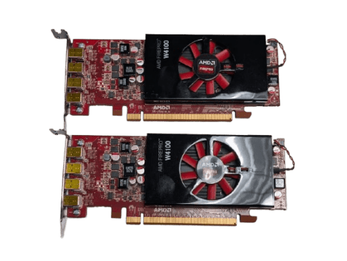 LOT OF 2 AMD FirePro W4100 2GB GDDR5 Low Profile 4x Mini DP Video Graphics Card