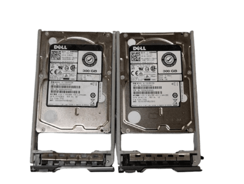 Lot of 2 Dell 300GB 2.5" SAS 12Gb/s Server Enterprise Hard Drive with Tray 0RVDT