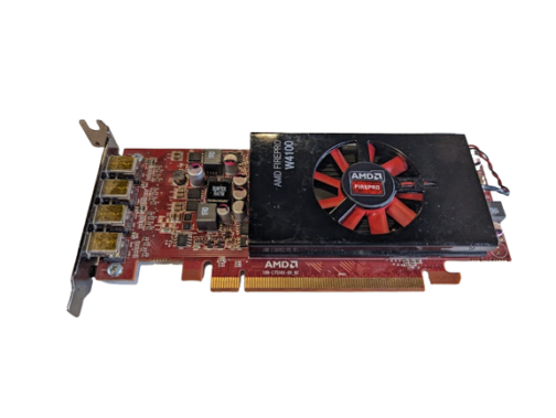 AMD Firepro W4100 2G GDDR5 4x Mini DP Low Profile Graphics Card 102C7550100