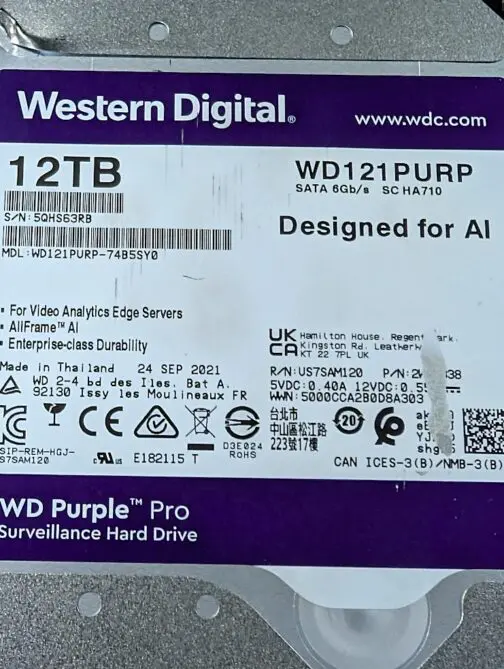 Western Digital 12TB WD121PURP Purple PRO 3.5" SATA 6gb/s HDD READ Description - Image 2