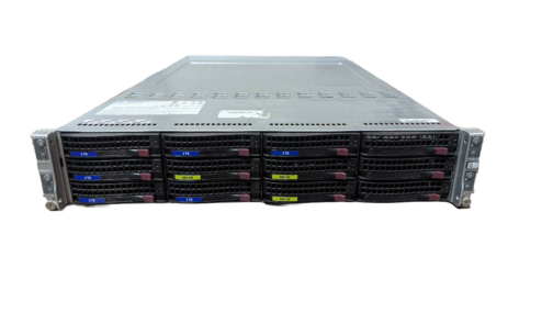 Supermicro 2U CSE-217 4-Node X9DRT-HF+  8x Xeon E5-2670 v2 2.5ghz 512gb 12xTrays