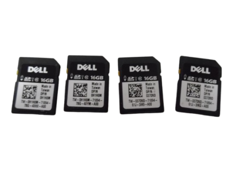 LOT OF 4 Dell 37D9D 16GB SD Card WORKING PULL