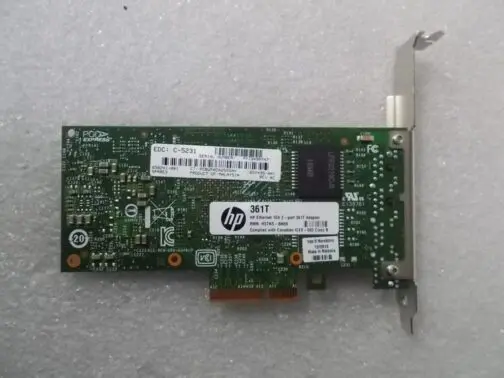 HP Ethernet Gigabit 2 Port 361T Adapter PCI-e 656241-002 652495-002 High Profile - Image 3