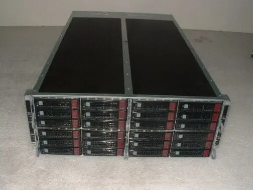 Supermicro 4U 32x 3.5 Bays 4-Nodes / 8x E5-2630 v3 2.4Ghz / 256gb Ram / 9207-8i