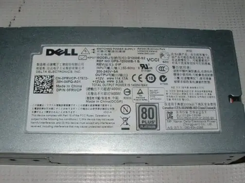 Dell 1400W Power Supply D1200E-S2 Poweredge C8000 C5000 GPU Mining __ XVM35 - Image 2