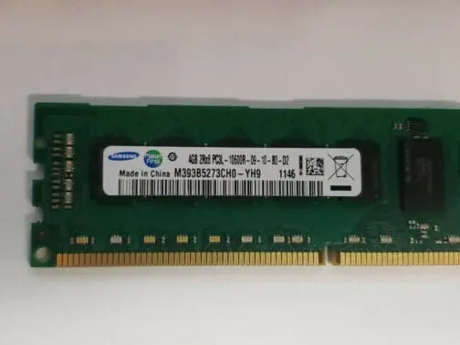 16GB (4x 4GB) Samsung M393B5273CH0 4GB 2Rx8 PC3L-10600R ECC Server Memory