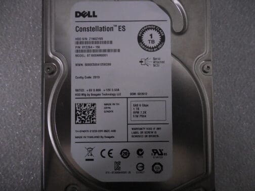 1TB 7.2K 3.5" SAS Hard Drive 6Gbps with Dell Tray ST1000NM0001 Dell PN 740YX - Image 2