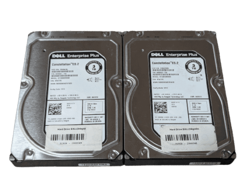 LOT OF 2 Dell 0KK92 3TB 3.5" SAS 6Gbps ST33000650SS Enterprise Plus