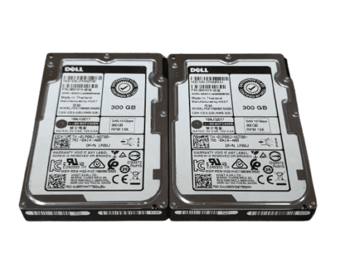 LOT OF 2 Dell 300GB 1P08J SAS 15K 12gb/s 2.5" Enterprise HDD HUC156030CSS200