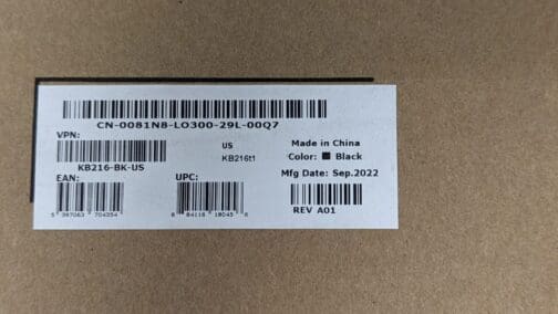 Lot of 2 Dell KB216 Slim Black USB Wired Desktop Keyboard Standard 104 Key - Image 3