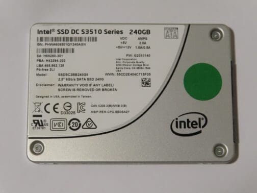 Intel SSD DC S3510 Series 240GB 6Gbps SATA 2.5'' Drive SSDSC2BB240G6