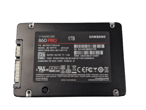 Samsung V-NAND 860 Pro 1TB MZ7KH1T0HAJR 2.5" SATA 6Gb/s Solid State Drive