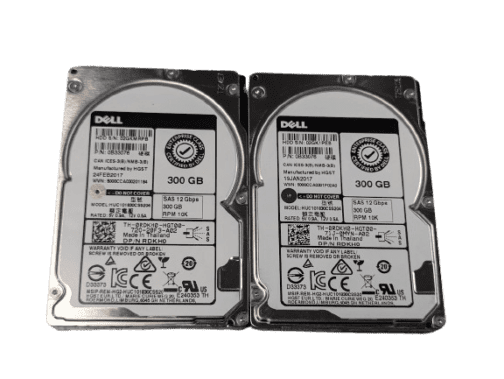 LOT OF 2 Dell 300GB RDKH0 SAS 12Gb/s Server Hard Drive HUC101830CSS204